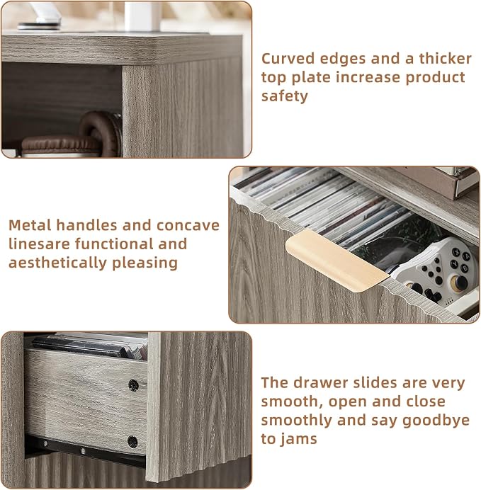 LEYAOYAO Fluted Farmhouse Nightstand Set of 2 - Image 6