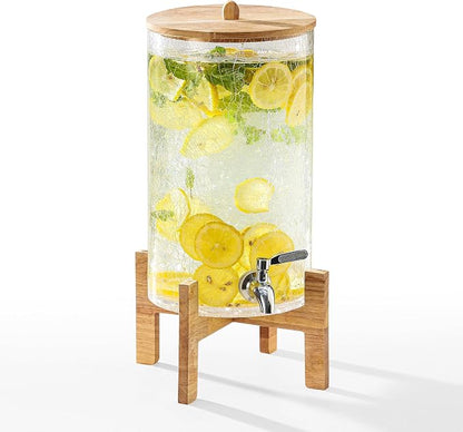 2 Gallon Glass Drink Dispenser by Cryyam