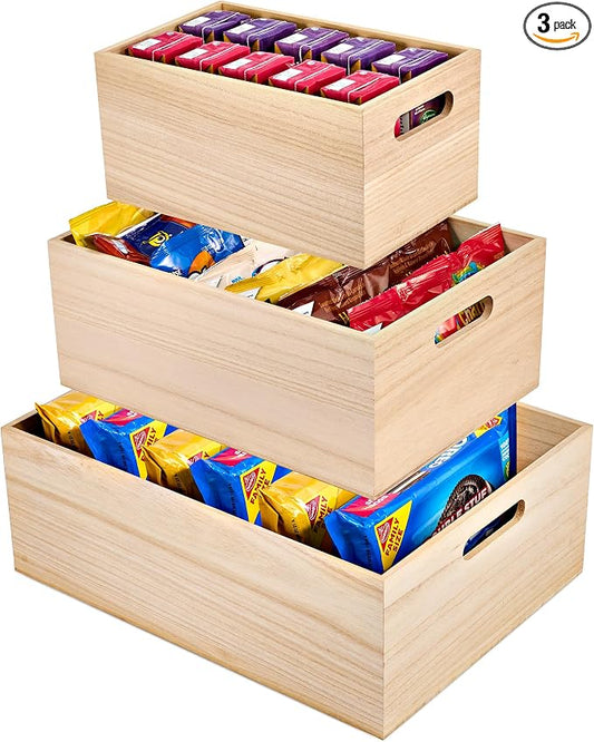 Sorbus Unfinished Wood Crates by Sorbus
