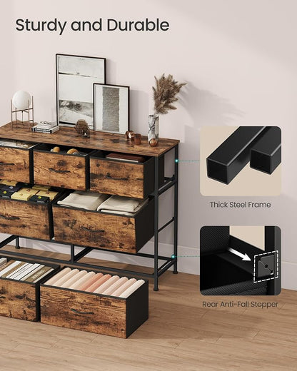 SONGMICS Dresser for Bedroom, Chest of Drawers, 7 Non-Woven Fabric Drawers - Image 6