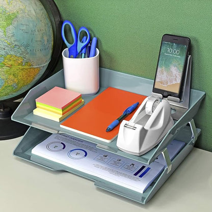 Acrimet Facility 2 Tier Letter Tray, Side Load, Letter Size/A4, Desktop File - Image 3