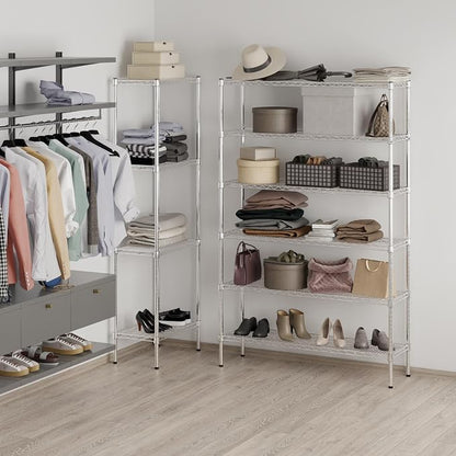 14" Deep x 48" Wide x 74" Height Wire Shelving Kit | 6-Tier | NSF Commercial - Image 7