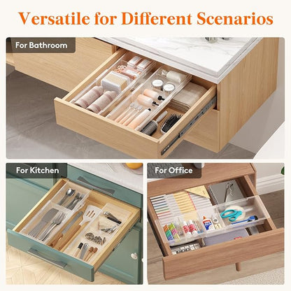 Lifewit 2 Pack Sliding Makeup Drawer Organizer Trays - Image 8