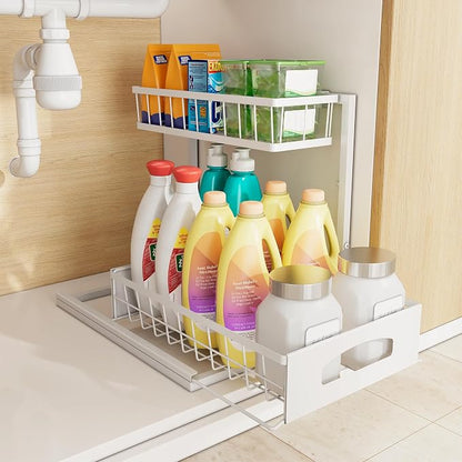Under Sink Organizer and Storage, Height Adjustable Cabinet Organizer - Image 4