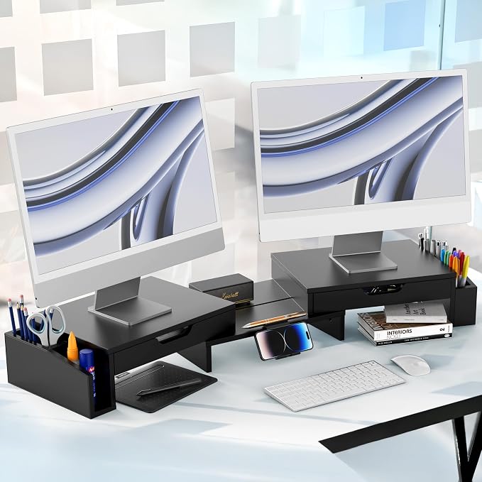 Simple Houseware Desk Dual Monitor Stand Riser - Image 6