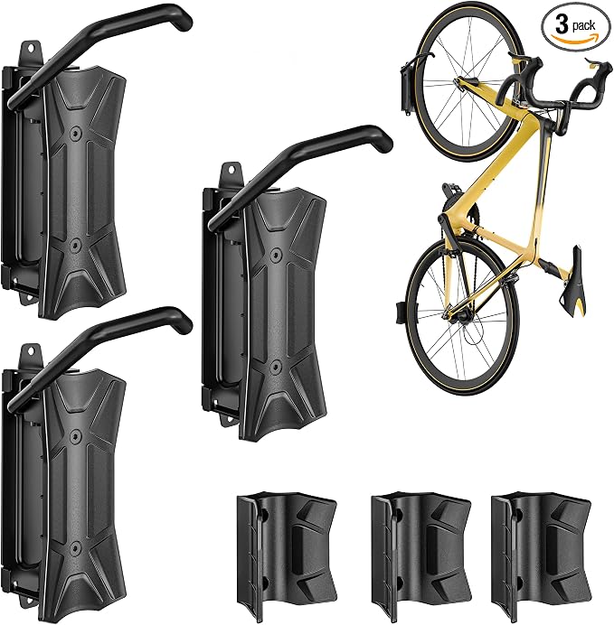 monTEK Heavy duty Bike Wall Mount, Swivel Bike Wall Hanger Holds Up to 77lbs by monTEK