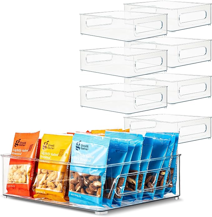 primebox Plastic Food Storage 8 Pack Clear Container Bin by primebox