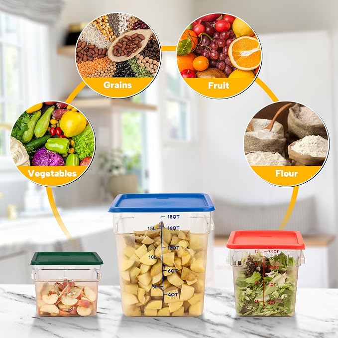 4 Pack Food Storage Containers, 8 Quart - Image 8