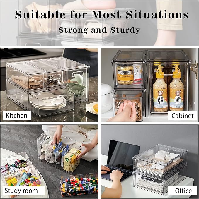 Mano Stackable Fridge Drawers Pull Out Bins - Image 4