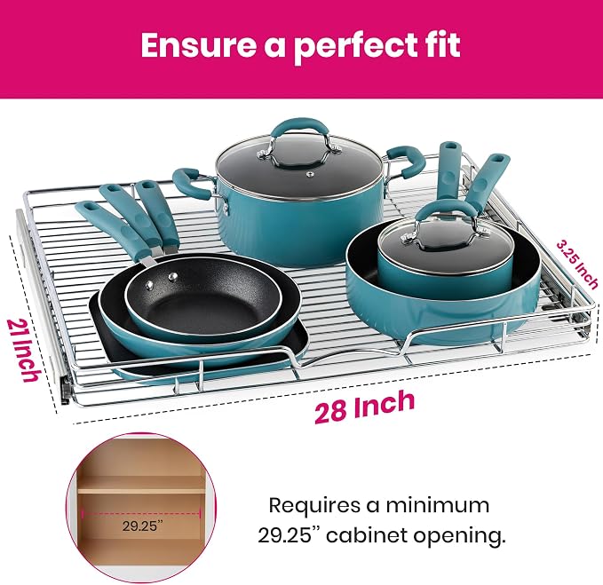 HOLDN’ STORAGE Pull Out Cabinet Organizer, Heavy Duty Caddy w/Lifetime Limited - Image 3