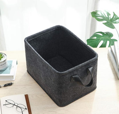 Collapsible Storage Bins Foldable Felt Fabric Storage Basket Organizer Boxes - Image 4