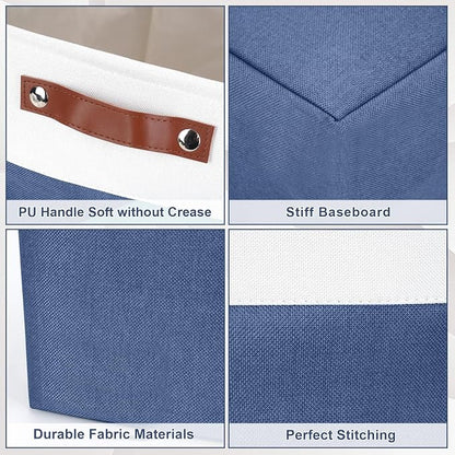 Collapsible Fabric Storage Cubes 11x11 Cube Storage Bins, 4 Pack Closet Baskets - Image 6