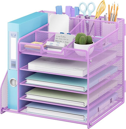 Lavatino 5-Tier Metal Mesh Desk Organizer by Lavatino