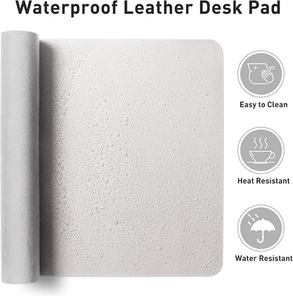 Aothia Faux Leather Desk Mat – Large Mouse Pad, Non-Slip PU Leather Blotter - Image 8