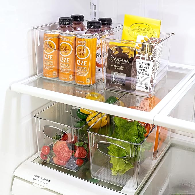 Sorbus Small Clear Plastic Storage Bins - Image 4
