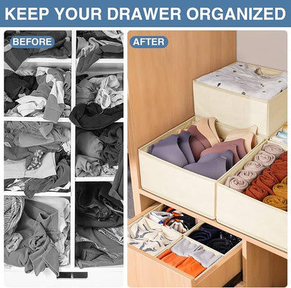 Criusia Drawer Organizer Clothes 12 Pack, Dresser Organizer - Image 2