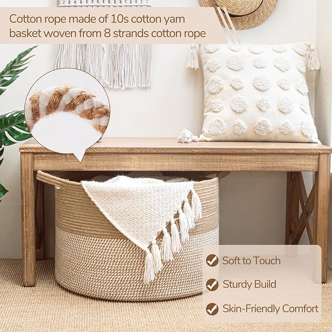 INDRESSME Extra Large Woven Baskets - Image 8