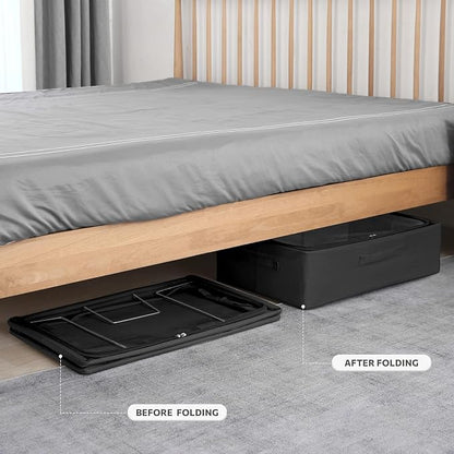 Under Bed Storage Bins Frame Storage Box Oxford Fabric Sturdy Underbed - Image 6