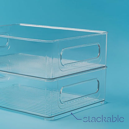 primebox Plastic Food Storage 6 Pack Clear Container Bin - Image 5