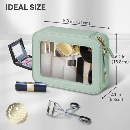 Prite Clear Makeup Bag Cosmetic Organizer Case Waterproof Travel Toiletry Bag - Image 3