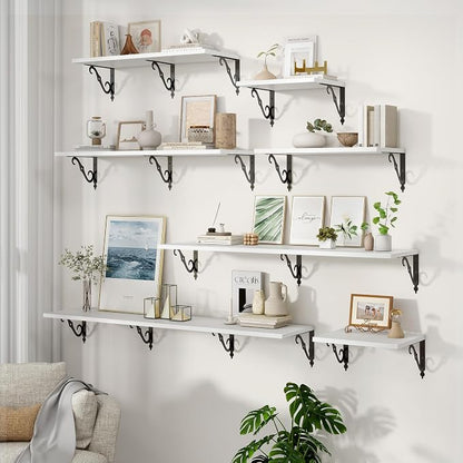 White Floating Shelves for Wall, 12 Inch Deep Floating Shelf - Image 6