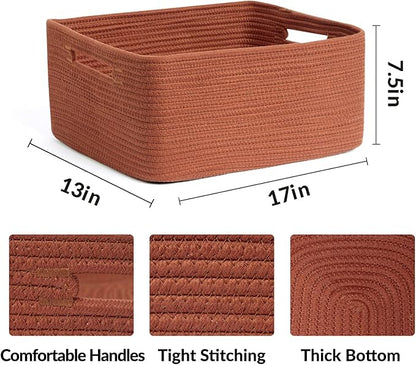 Large Storage Baskets for Organizing, Closet Shelf Baskets for Clothes Blanket - Image 2