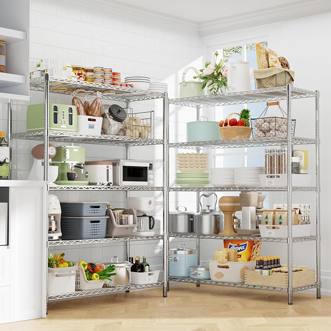 Storage Shelves Heavy Duty, 5-Tier Adjustable Metal Industrial Utility Shelf - Image 6