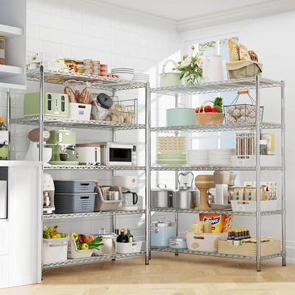 Storage Shelves Heavy Duty, 5-Tier Adjustable Metal Industrial Utility Shelf - Image 6