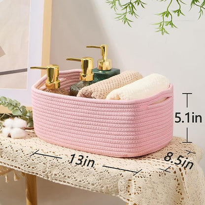 Small Storage Baskets for Organizing | Closet Organizer Bins | Shelf Toy Basket - Image 3