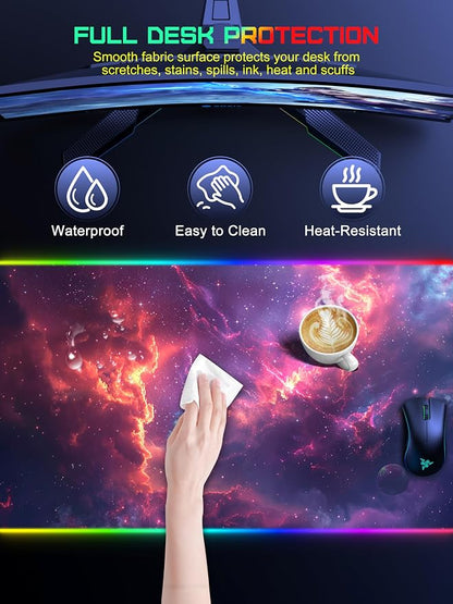 TopMade Wireless Charging Mouse Pad, RGB Gaming Mousepad, 35.4" x 15.8" Extra - Image 7
