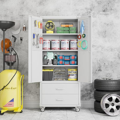 Aobabo 2 Large Drawer Metal Storage Cabinet - Image 2