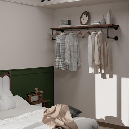 Clothes Rack 48in, Wall Mounted Garment Racks - Image 3
