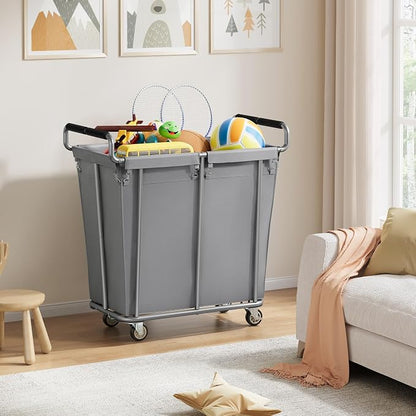 Large Laundry Hamper with Wheels, 360L Rolling Big Laundry Basket - Image 7
