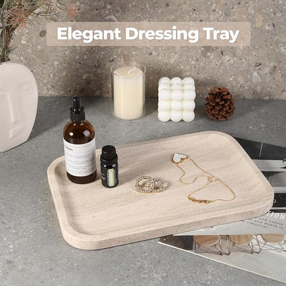 Marble Vanity Tray, Bathroom Tray Countertop, Decorative Dresser Organizer - Image 4