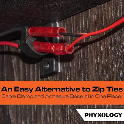 Pro-Grade, Adhesive-Backed Cable Clamps. Multi-Size Set of 20x 4, 10 and 12 mm - Image 4