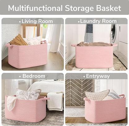 Goodpick Large Blanket Basket, Woven Baskets - Image 4