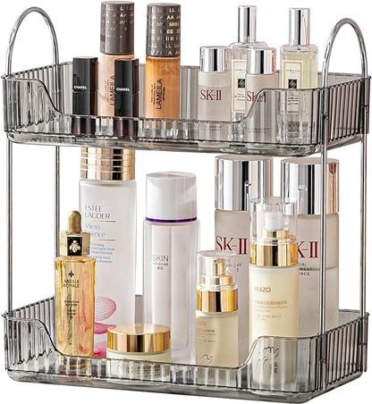 2 Tier Bathroom Organizer Countertop Makeup Perfume Tray Skincare Organizer by AKINBAS