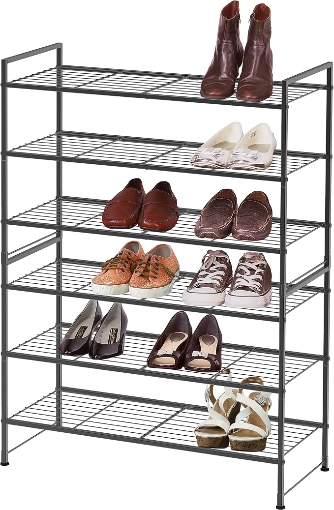 Simple Houseware 3-Tier Stackable Shoes Rack Storage Shelf - Image 3