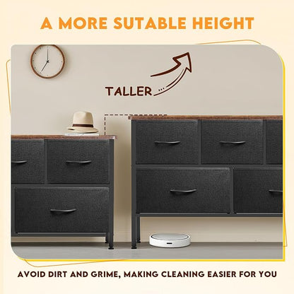 Curved Profile Dresser for Bedroom, Chest of Drawers, 5 Storage Drawers - Image 5