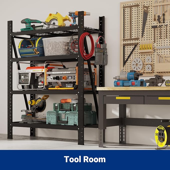 FLEXIMOUNTS Garage Shelving Heavy Duty, 49.6" W 4-Tier 10000LBS Industrial - Image 8