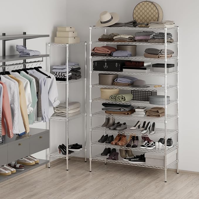 21" Deep x 48" Wide x 86" Height Wire Shelving Kit | 10-Tier | NSF Commercial - Image 4