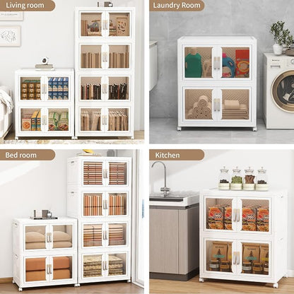 Large Clear Stackable Storage Bins - Image 6