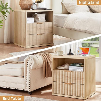 LEYAOYAO Fluted Nightstand - Image 8