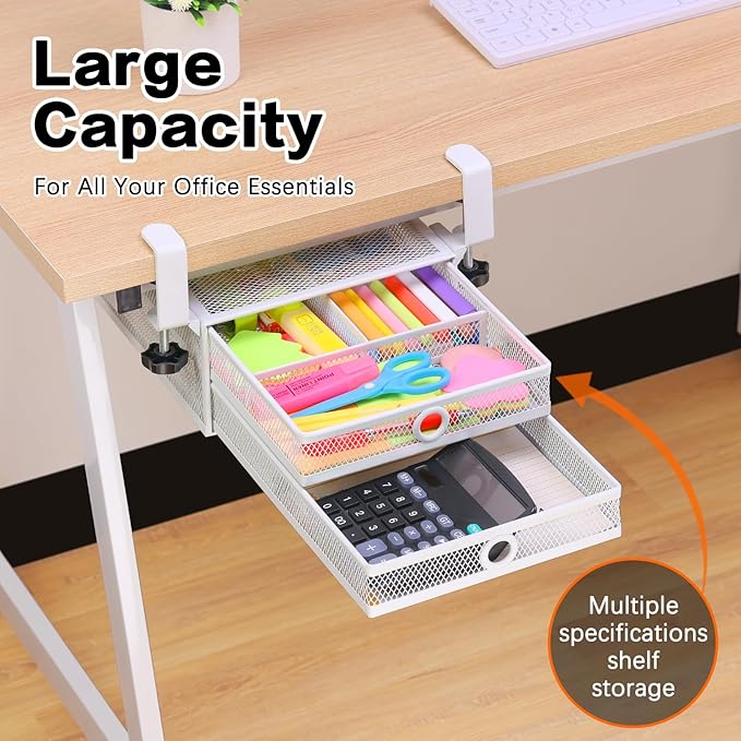 ROSYLINE Under Desk & Desktop Drawer Organizer - Image 2