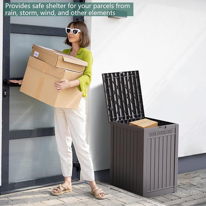 55 Gallon Resin Deck Box, Waterproof Outdoor Storage Box - Image 6