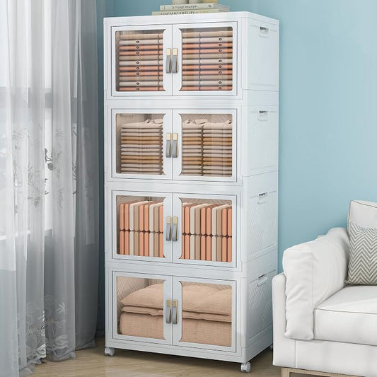 Large Clear Stackable Storage Bins by Unknown