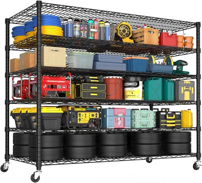 PrimeZone 6 Tier 80.7"H x 55.5"W x 24"D Wire Shelving by PrimeZone
