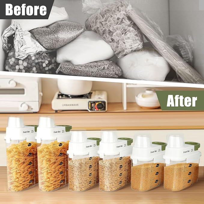 Cereal Storage Container 4Pack, 85oz/2.5L Airtight Food Storage Containers - Image 6