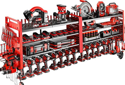 66" W Super Large Power Tool Organizer Wall Mount, Heavy Duty Cordless Tool by SHOMEXTOL