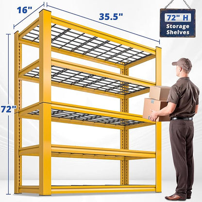 REIBII 72''H Garage Shelving 3010 LBS Storage Shelves Adjustable Metal Shelving - Image 3